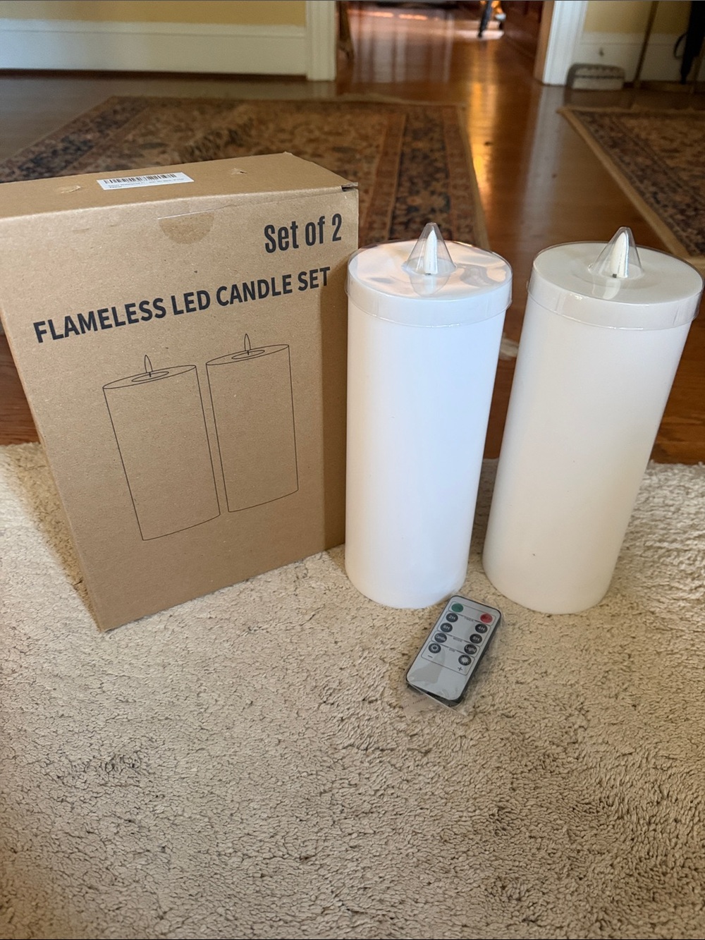 Flameless LED Candle Set - White (Set of 2)